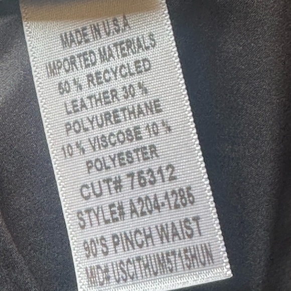 NWT! AGOLDE "90's Pinch Waist" Detox Black Recycled Leather Pants Size 26 - Picture 11 of 11